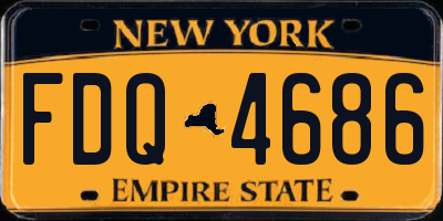 NY license plate FDQ4686