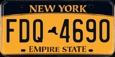NY license plate FDQ4690