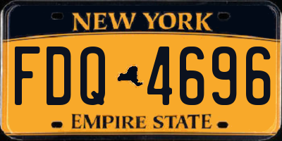 NY license plate FDQ4696