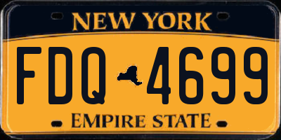 NY license plate FDQ4699