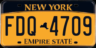 NY license plate FDQ4709