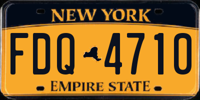 NY license plate FDQ4710