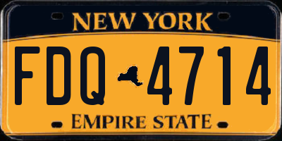 NY license plate FDQ4714