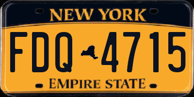 NY license plate FDQ4715