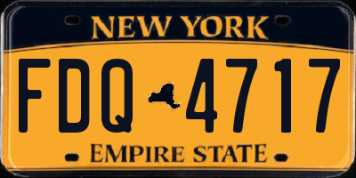 NY license plate FDQ4717