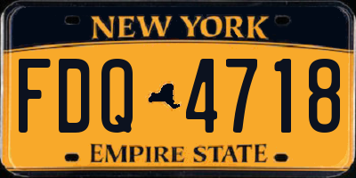 NY license plate FDQ4718