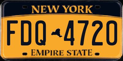 NY license plate FDQ4720