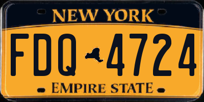 NY license plate FDQ4724