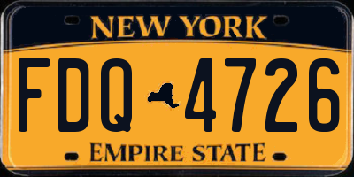 NY license plate FDQ4726
