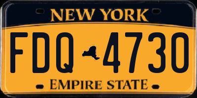 NY license plate FDQ4730