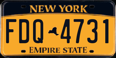 NY license plate FDQ4731