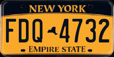 NY license plate FDQ4732