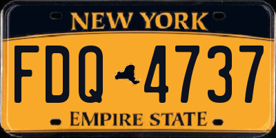 NY license plate FDQ4737