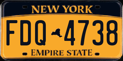 NY license plate FDQ4738