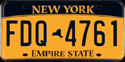 NY license plate FDQ4761