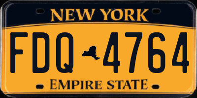 NY license plate FDQ4764