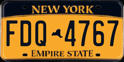 NY license plate FDQ4767