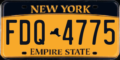 NY license plate FDQ4775
