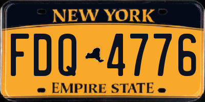 NY license plate FDQ4776