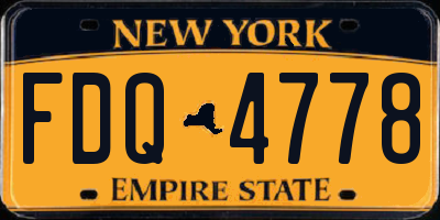 NY license plate FDQ4778