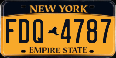 NY license plate FDQ4787