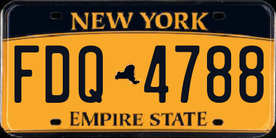 NY license plate FDQ4788