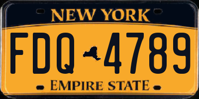 NY license plate FDQ4789