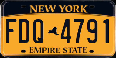 NY license plate FDQ4791