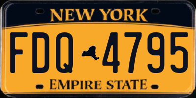 NY license plate FDQ4795