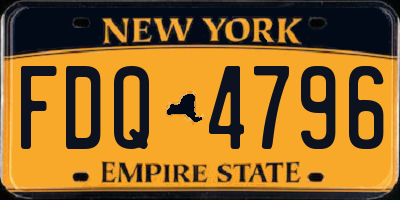 NY license plate FDQ4796