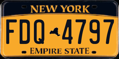 NY license plate FDQ4797