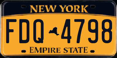 NY license plate FDQ4798