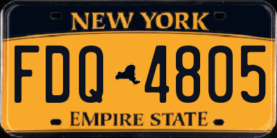 NY license plate FDQ4805