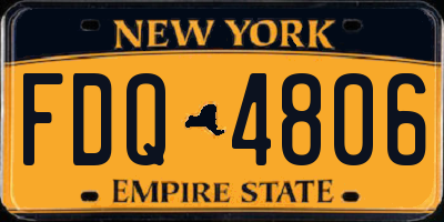 NY license plate FDQ4806