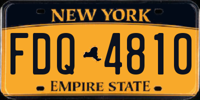 NY license plate FDQ4810
