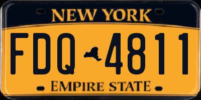 NY license plate FDQ4811