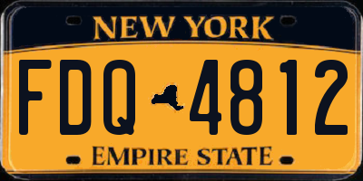 NY license plate FDQ4812