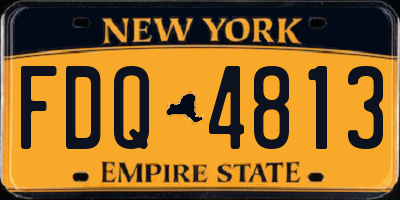 NY license plate FDQ4813