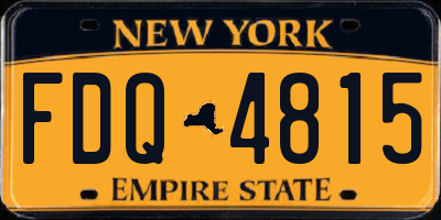 NY license plate FDQ4815