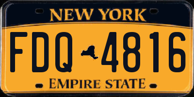 NY license plate FDQ4816