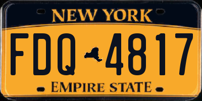 NY license plate FDQ4817