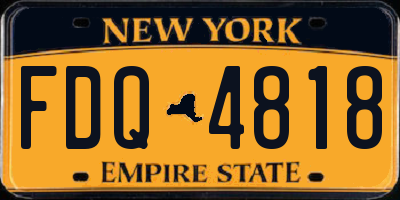 NY license plate FDQ4818