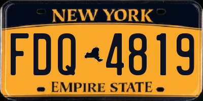 NY license plate FDQ4819