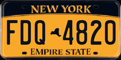 NY license plate FDQ4820