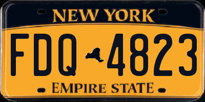 NY license plate FDQ4823