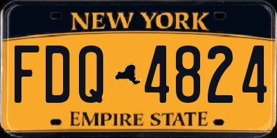 NY license plate FDQ4824