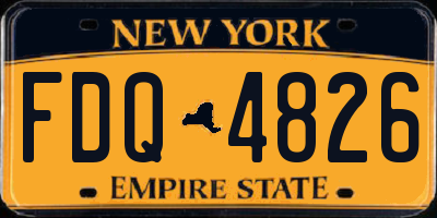 NY license plate FDQ4826