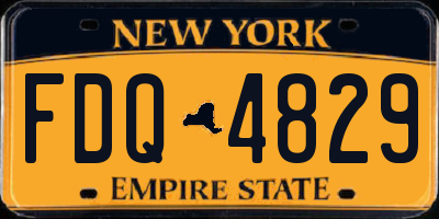 NY license plate FDQ4829