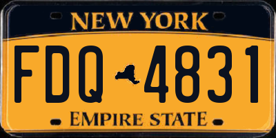 NY license plate FDQ4831