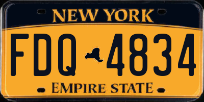 NY license plate FDQ4834